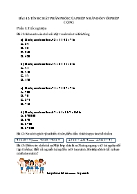 Bài tập ôn tập Toán 4 - Bài 42: Tính chất phâ