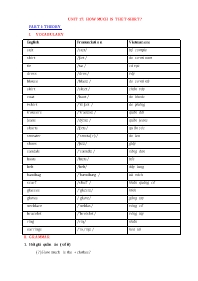 Đề cương ôn tập Tiếng Anh 4 - Unit 17: How mu