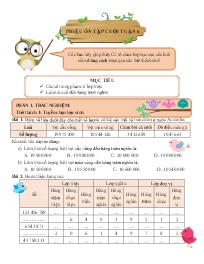 Đề cương ôn tập Toán 4 - Tuần 6-10