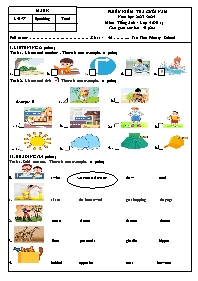 Đề kiểm tra cuối năm Tiếng Anh 4 - Đề 1 - Năm