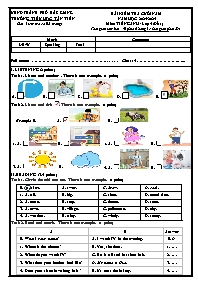Đề kiểm tra cuối năm Tiếng Anh 4 - Đề 1 - Năm
