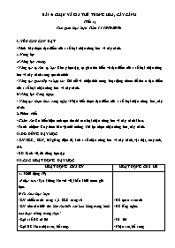 Giáo án Công nghệ 4 - Bài 4: Chậu và giá thể
