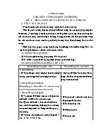 Giáo án Công nghệ 4 - Chủ đề 1: Công nghệ và 
