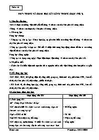 Giáo án Công nghệ 4 - Tuần 16, Bài 7: Trồng v