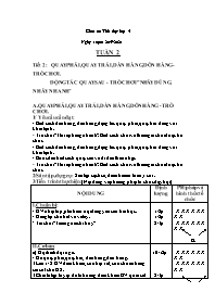 Giáo án Giáo dục thể chất 4 - Tuần 2, Tiết 2: