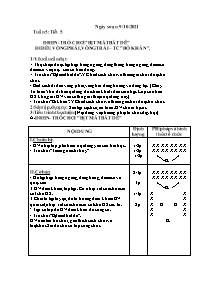 Giáo án Giáo dục thể chất 4 - Tuần 5, Tiết 5: