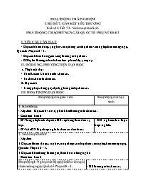 Giáo án Hoạt động trải nghiệm 4 - Tuần 25, Ch