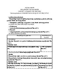 Giáo án Hoạt động trải nghiệm 4 - Tuần 26, Ch
