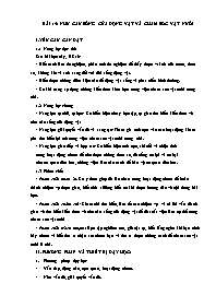 Giáo án Khoa học 4 - Bài 14: Nhu cầu sống của