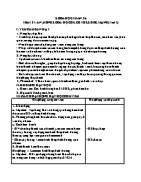 Giáo án Khoa học Khối 4 - Tuần 26