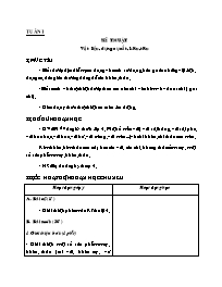 Giáo án Kĩ thuật 4 - Tuần 1-5