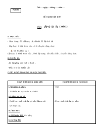 Giáo án Kĩ thuật 4 - Tuần 31-35