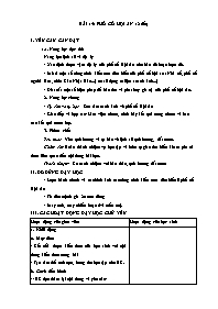 Giáo án Lịch sử và Địa lí 4 - Bài 14: Phố cổ