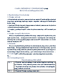 Giáo án Mĩ thuật 4 - Chủ đề 6: Thể hiện sự câ