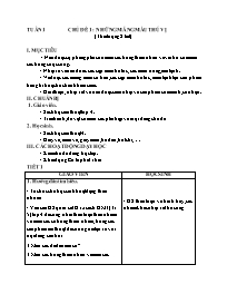 Giáo án Mĩ thuật 4 - Tuần 1-3