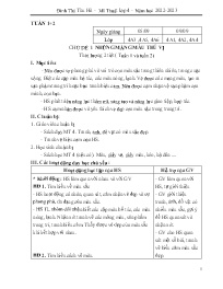 Giáo án Mĩ thuật 4 - Tuần 1+2, Chủ đề 1: Nhữn