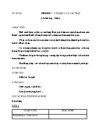 Giáo án Mĩ thuật 4 - Tuần 20-23
