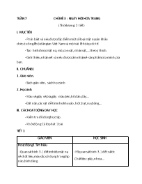 Giáo án Mĩ thuật 4 - Tuần 7-9, Chủ đề 3+4: Ng