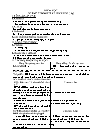 Giáo án môn Khoa học Khối 4 - Tuần 10