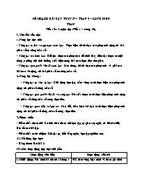 Giáo án Toán 4 - Tuần 27, Tiết 131-134