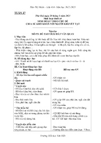 Giáo án Toán + Tiếng Việt 4 - Tuần 27 - Năm h