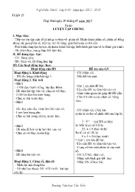 Giáo án Toán + Tiếng Việt 4 - Tuần 27 - Năm h