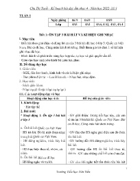 Kế hoạch bài dạy Âm nhạc 4 - Tuần 1, Tiết 1: