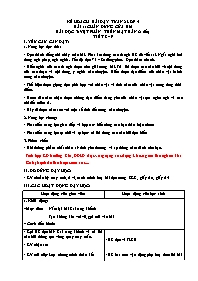 Kế hoạch bài dạy Toán + Tiếng Việt 4 - Tuần 2