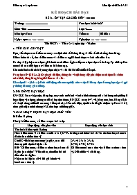 KHBD Toán lớp 4 năm học 2026-2027 - Tuần 1 - 